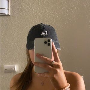 distressed LA ball cap